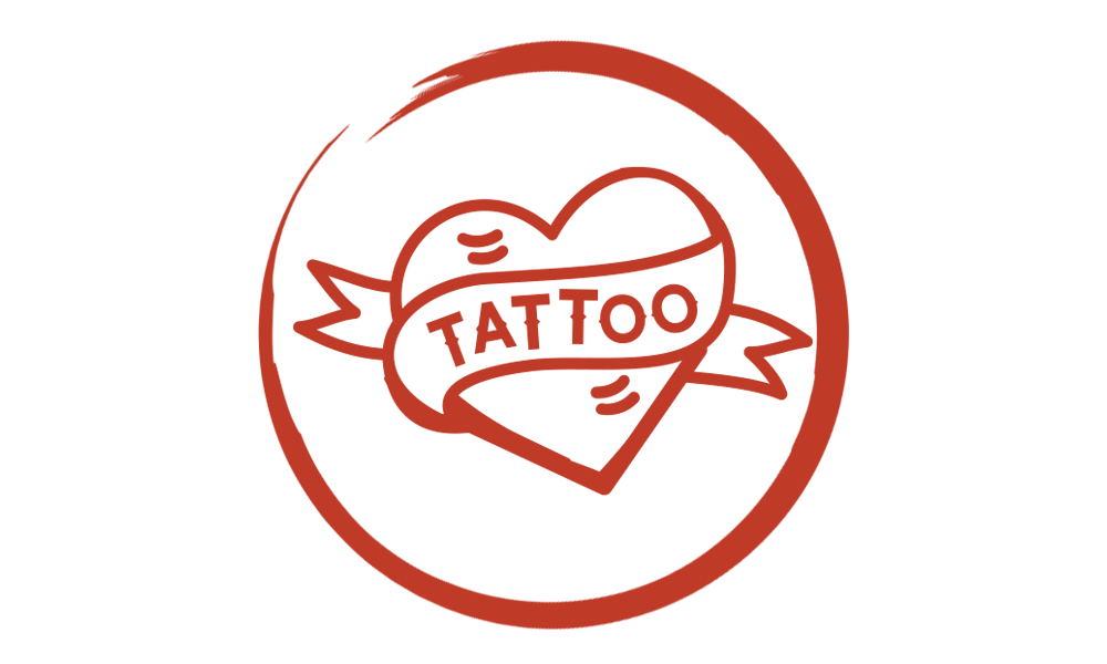 Icona con tatuaggio cuore old school
