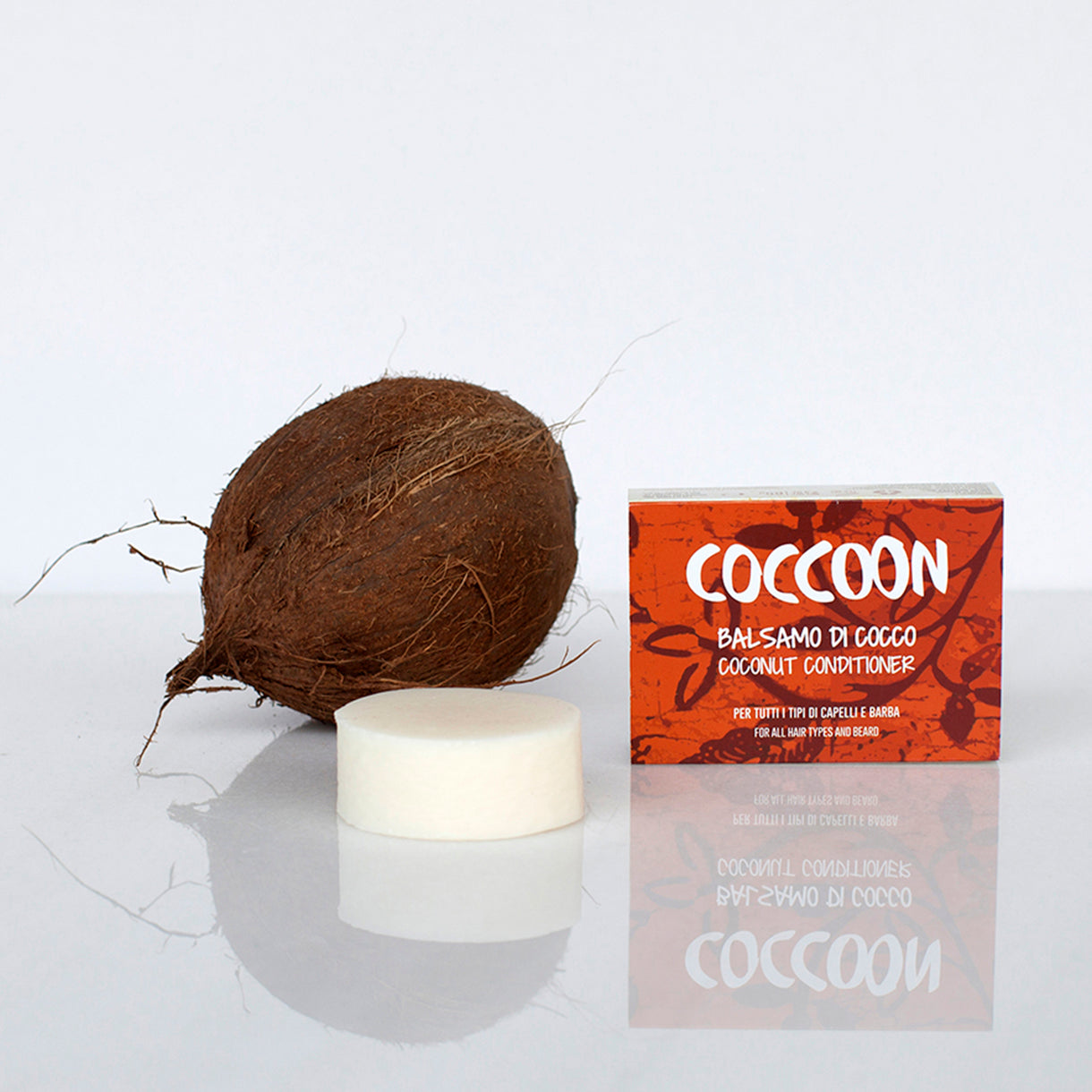 Confezione di balsamo solido Coccoon con noce di cocco